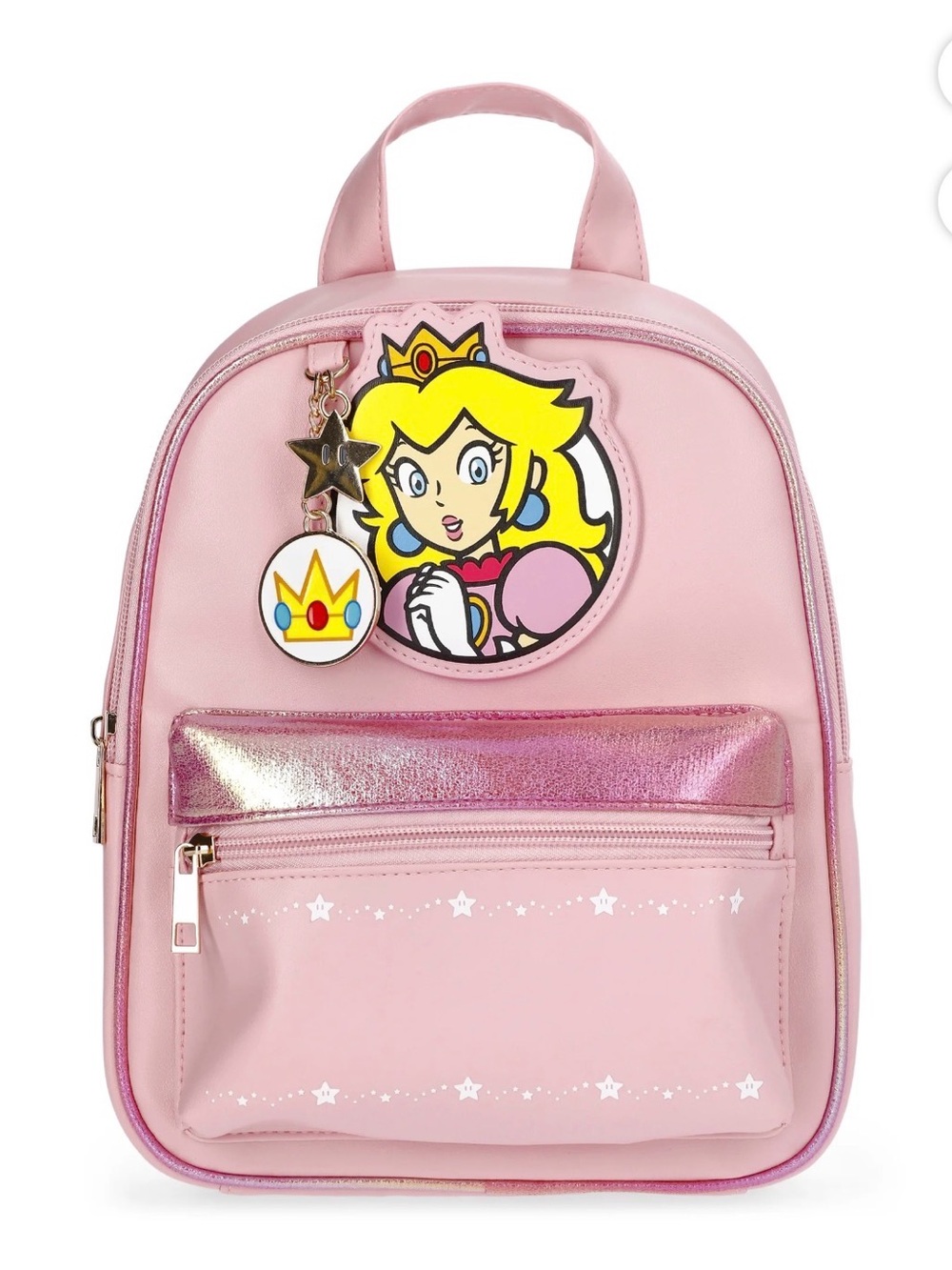💜Nintendo Super Mario Princess Peach Women's 11" Mini Backpack,